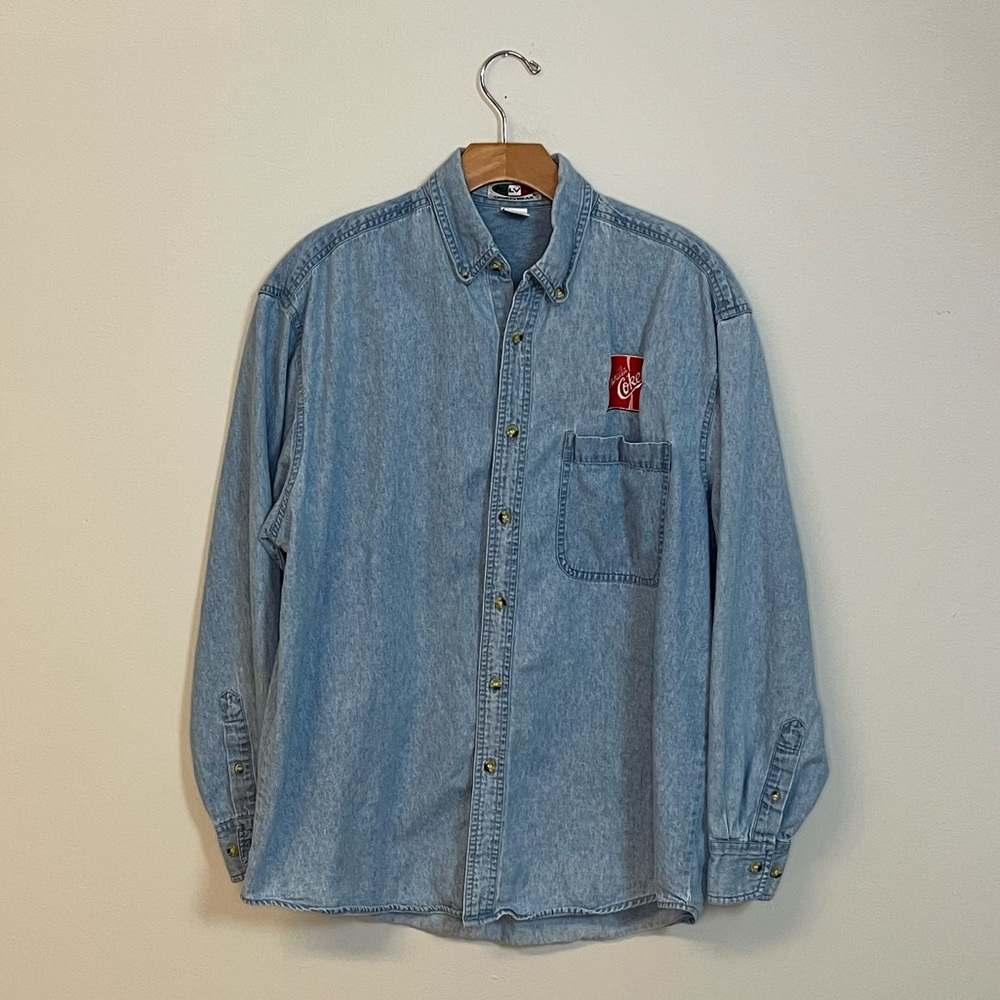 Vanilla Coke Denim button down BP Vintage Shirt Large